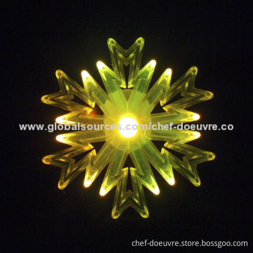 Christmas Suction Cup Snowflake #4 with Color Changing LED